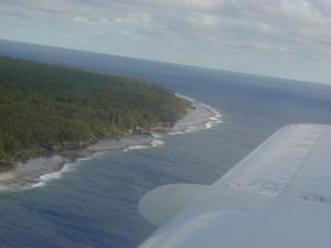 Your first view of Atiu Island